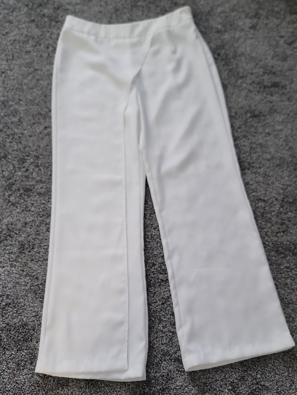 White Wide-Leg Dress Pants
